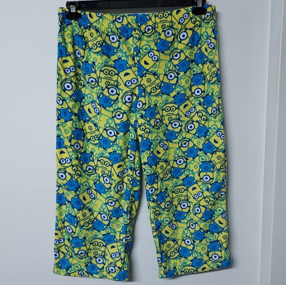 🍌 Despicable Me Minions fleece pajama pants women's L junior's XL - Picture 1 of 5